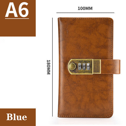 A5 Password Lock Diary Business Office Creative