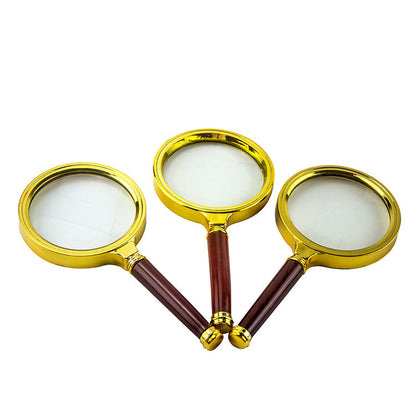 Magnifying Glass Old Man Reading Mahogany Handle