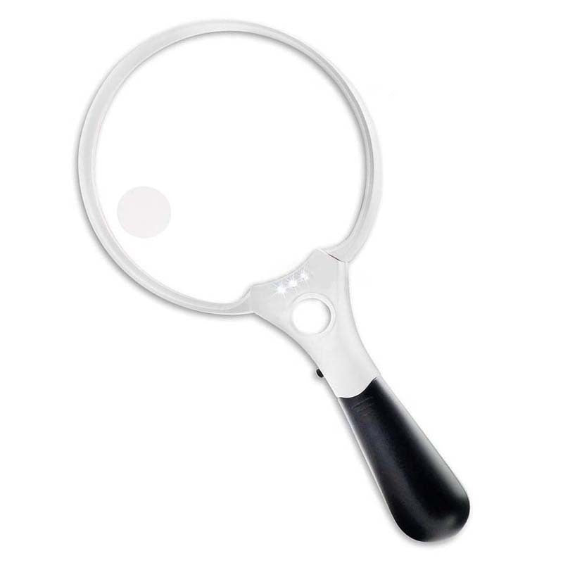 Handheld Magnifying Glass With Three LED Lights