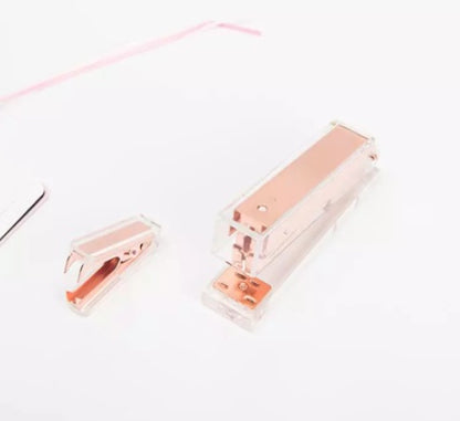 Acrylic Stapler Rose Gold Stapler Staple Remover