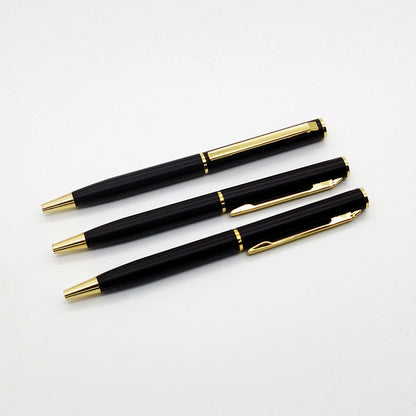 Stainless Steel Oily Black Ball Pen