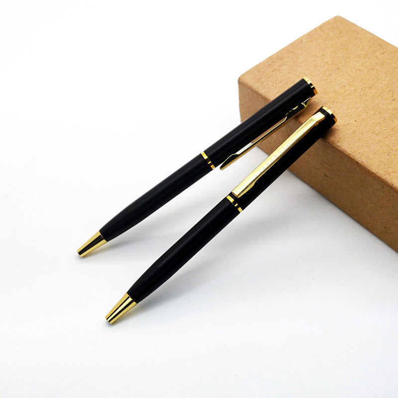 Stainless Steel Oily Black Ball Pen