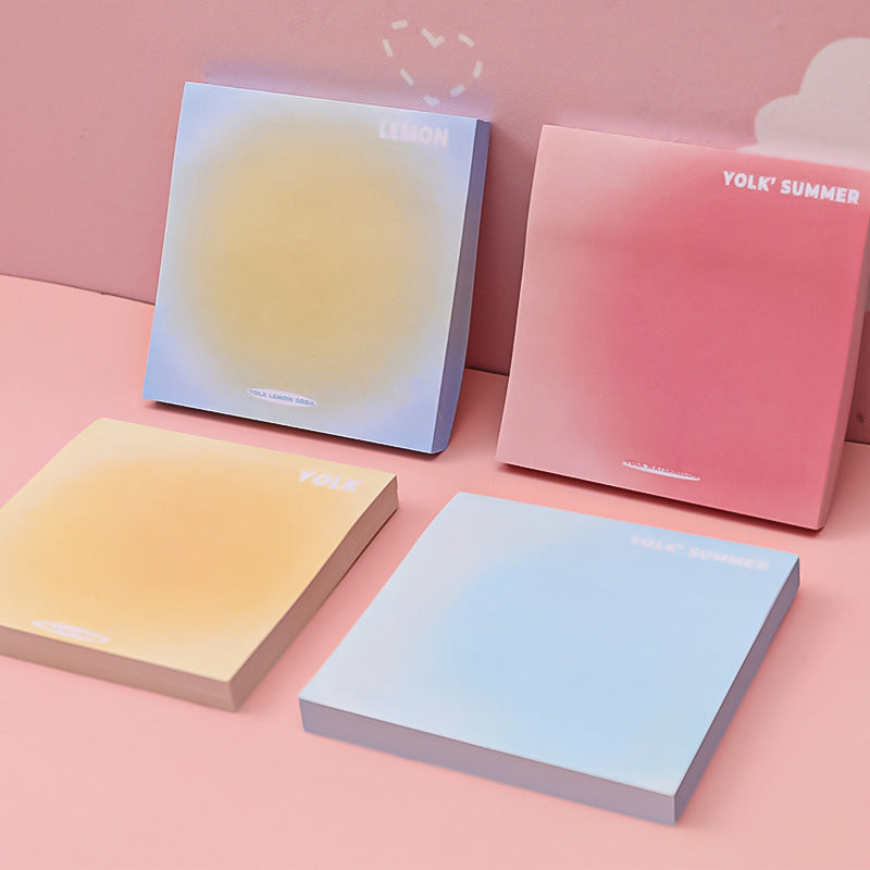 Egg Yolk Gradient Solid Color Sticky Notes Student