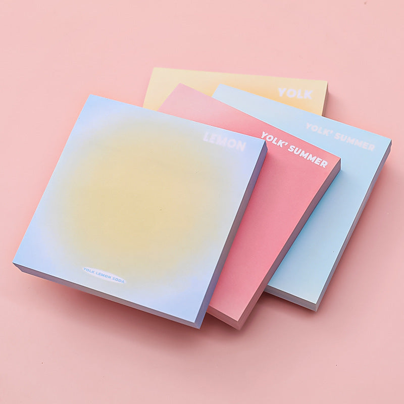 Egg Yolk Gradient Solid Color Sticky Notes Student