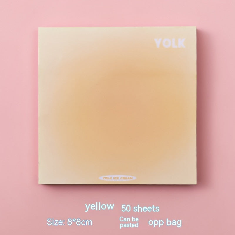 Egg Yolk Gradient Solid Color Sticky Notes Student