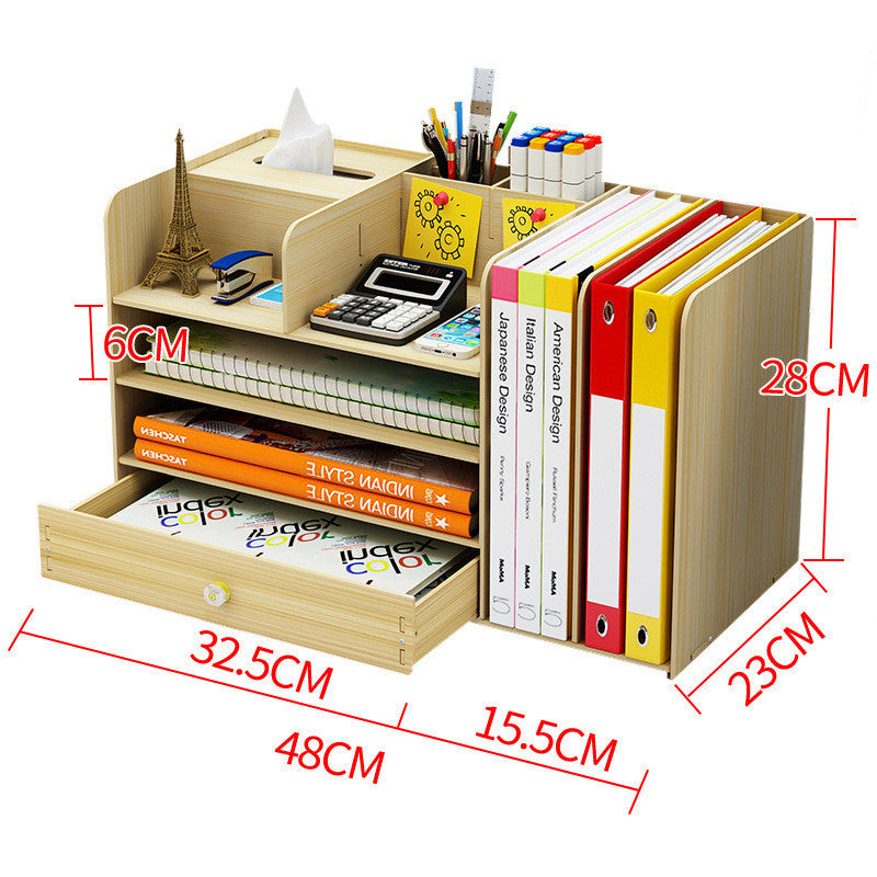 Paper Box, File, Stationery, Rack Wooden