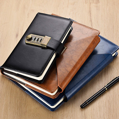 A5 Password Lock Diary Business Office Creative