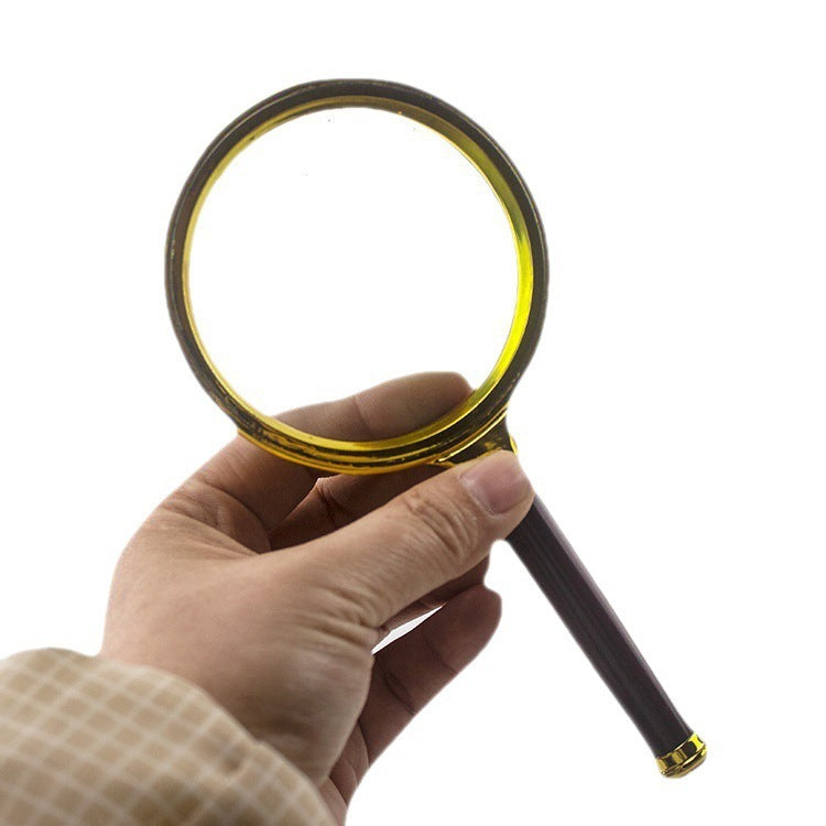 Magnifying Glass Old Man Reading Mahogany Handle