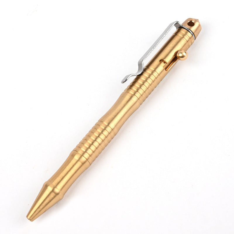 Handmade Brass Signature Pen Tactical Pen Bolt Brass Ballpoint Pen