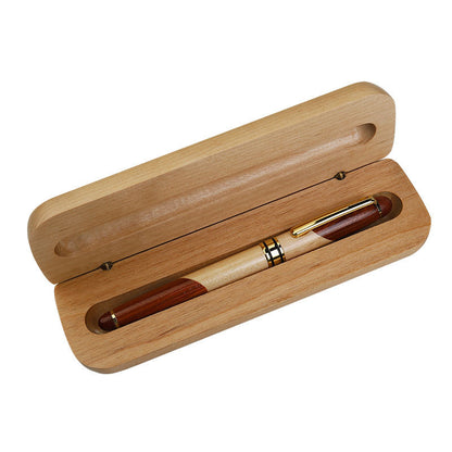 Wholesale Bamboo Wooden Metal Ball Signature Pen Business Student Graduation Gift Lettering