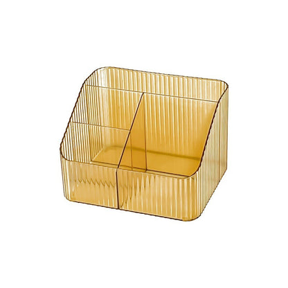 Transparent Trapezoid Desktop Stationery Storage Box