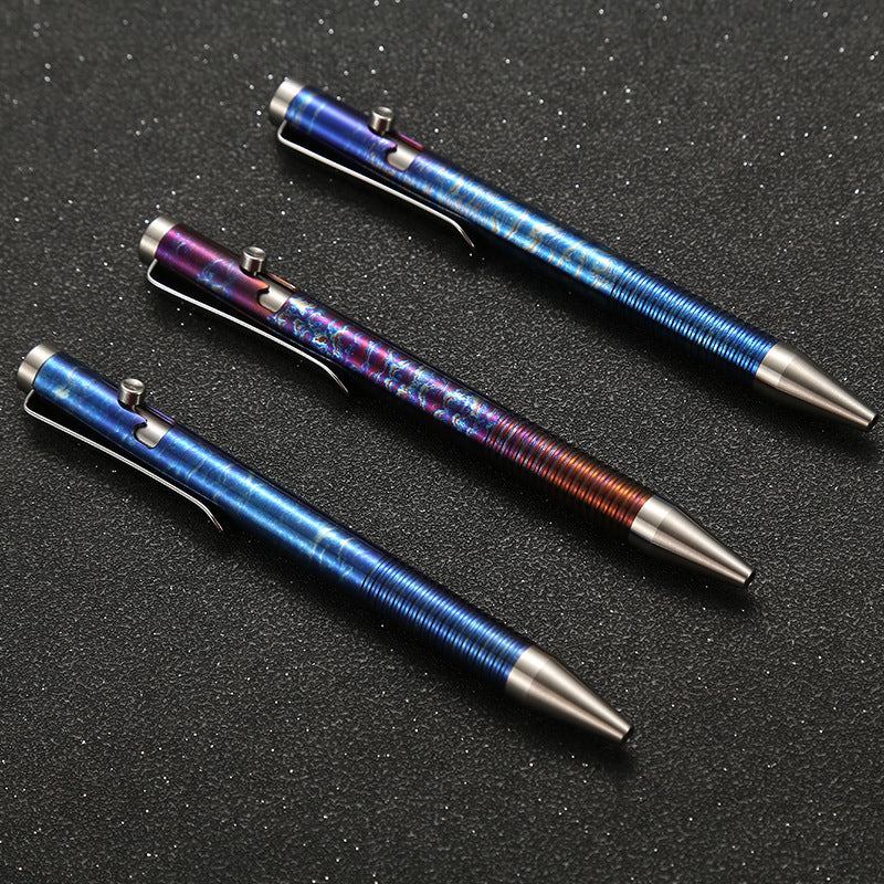 Titanium Alloy Magic Color Gun Bolt Handle Ball Pen