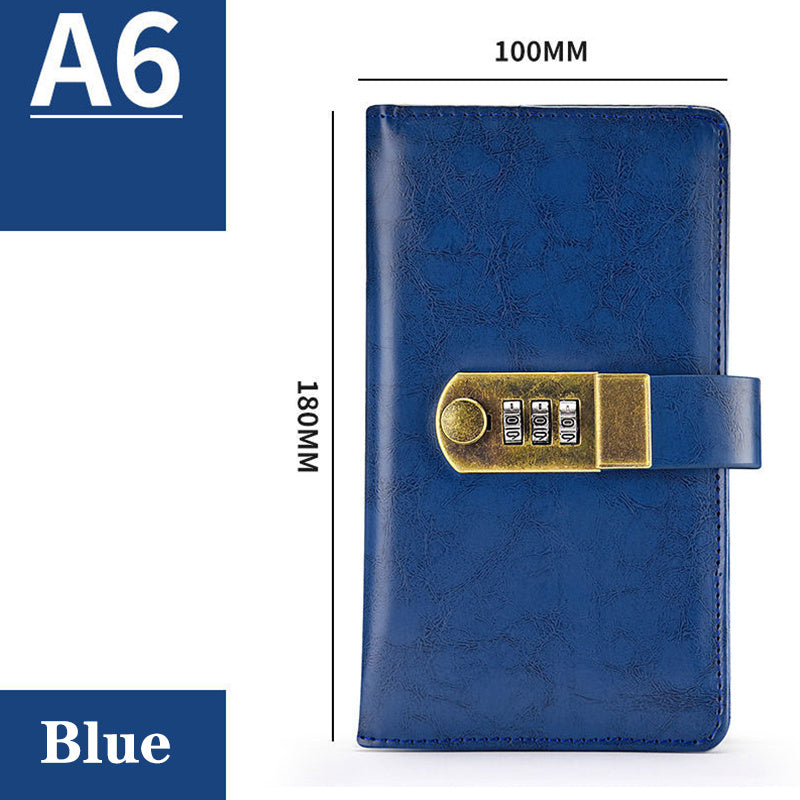 A5 Password Lock Diary Business Office Creative