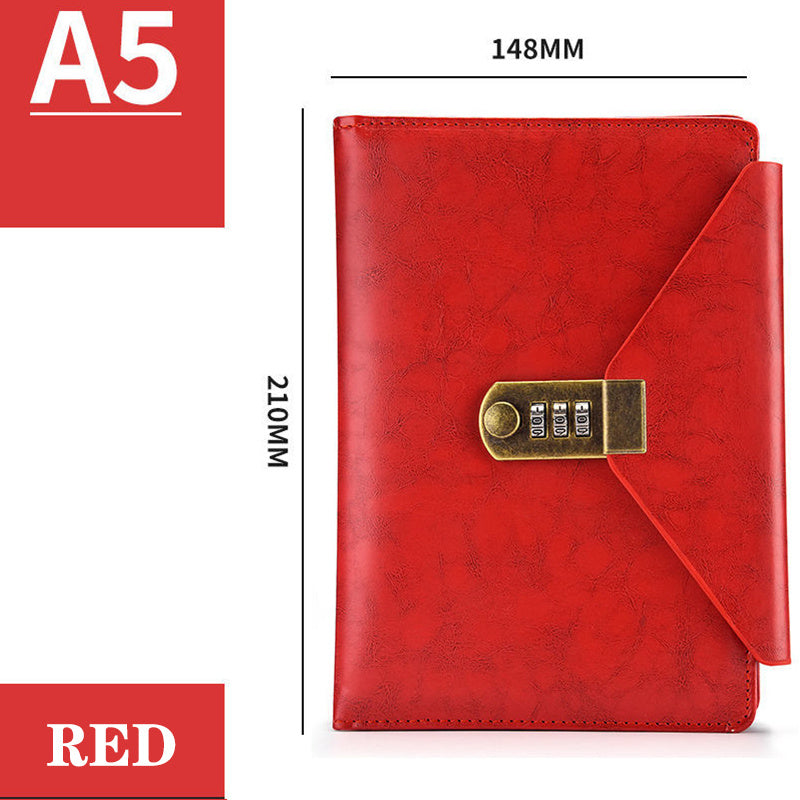 A5 Password Lock Diary Business Office Creative