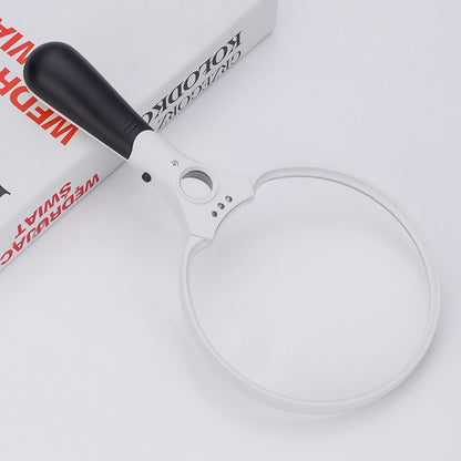 Handheld Magnifying Glass With Three LED Lights