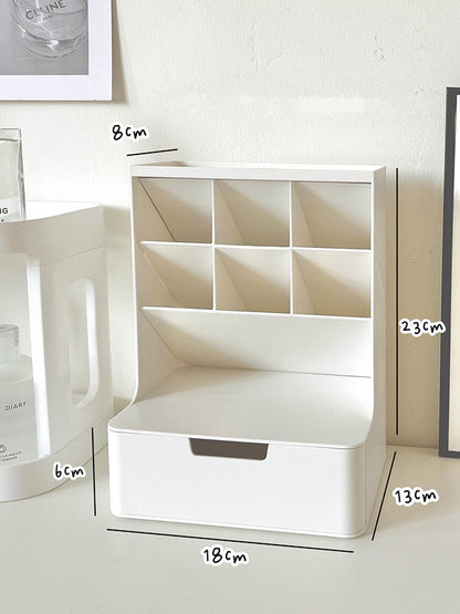 Transparent Acrylic Pen Holder Desktop Office Stationery Storage Box