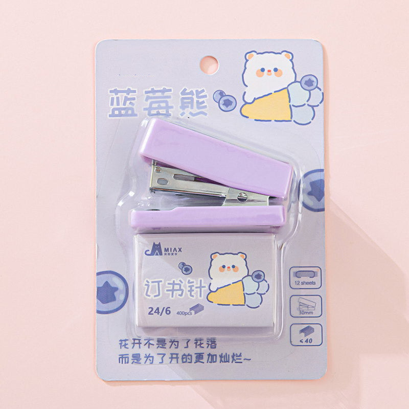 Portable Cute Cartoon Mini Stapler Set