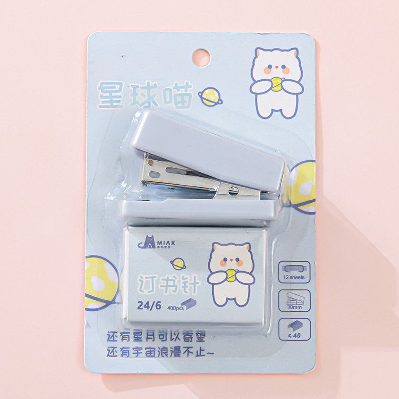 Portable Cute Cartoon Mini Stapler Set