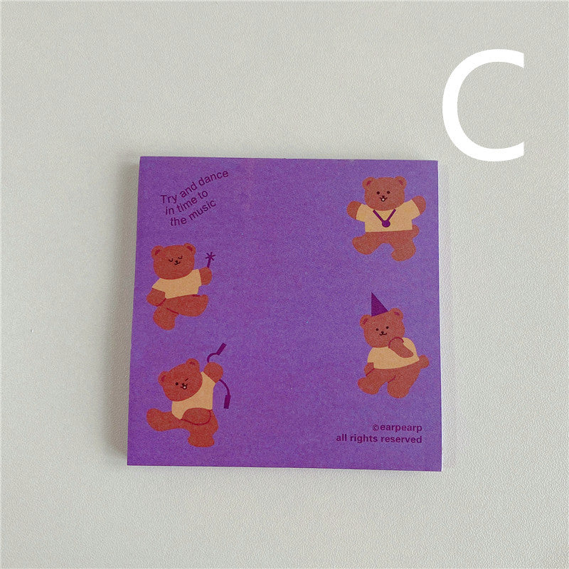 Cartoon Cute Bear Series Sticky Notes For Learning Notes