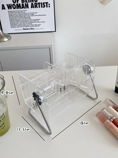 Transparent Acrylic Pen Holder Desktop Office Stationery Storage Box