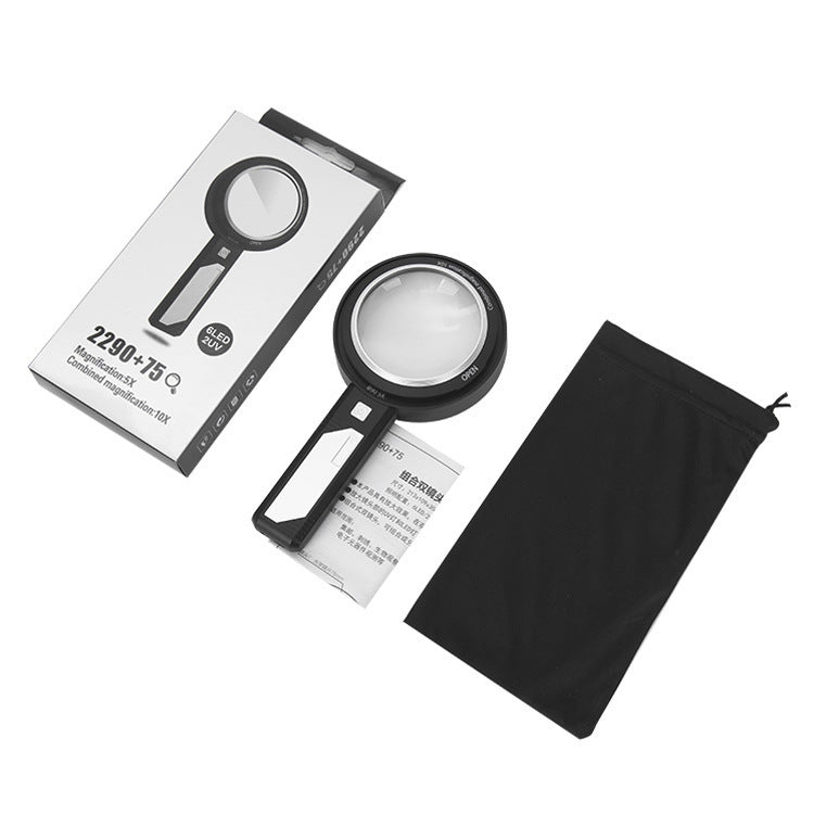 Handheld Magnifying Glass With Reading Ring Light