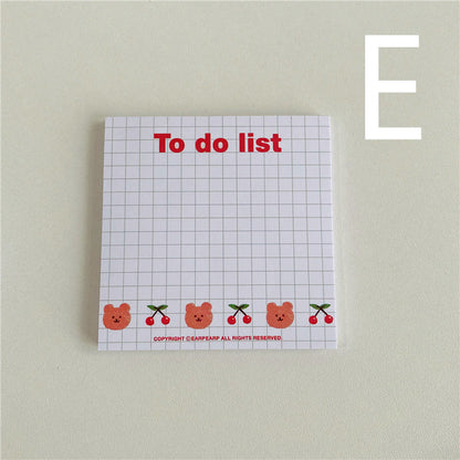 Cartoon Cute Bear Series Sticky Notes For Learning Notes