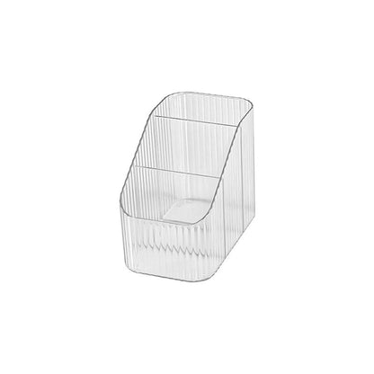 Transparent Trapezoid Desktop Stationery Storage Box