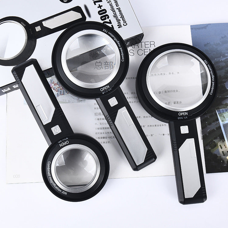 Handheld Magnifying Glass With Reading Ring Light