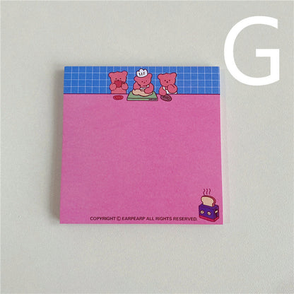 Cartoon Cute Bear Series Sticky Notes For Learning Notes